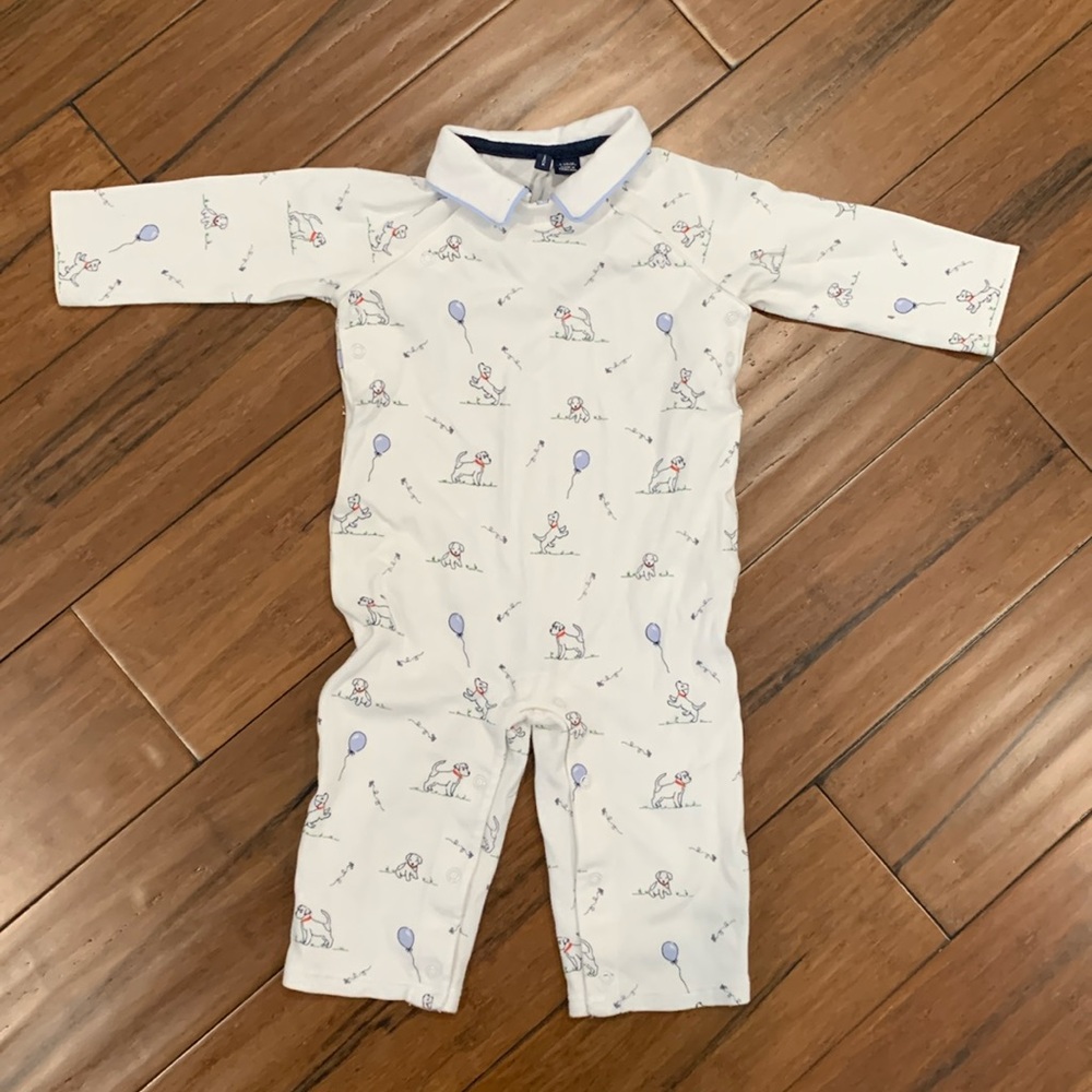 Janie and Jack one-piece with snap inseam.